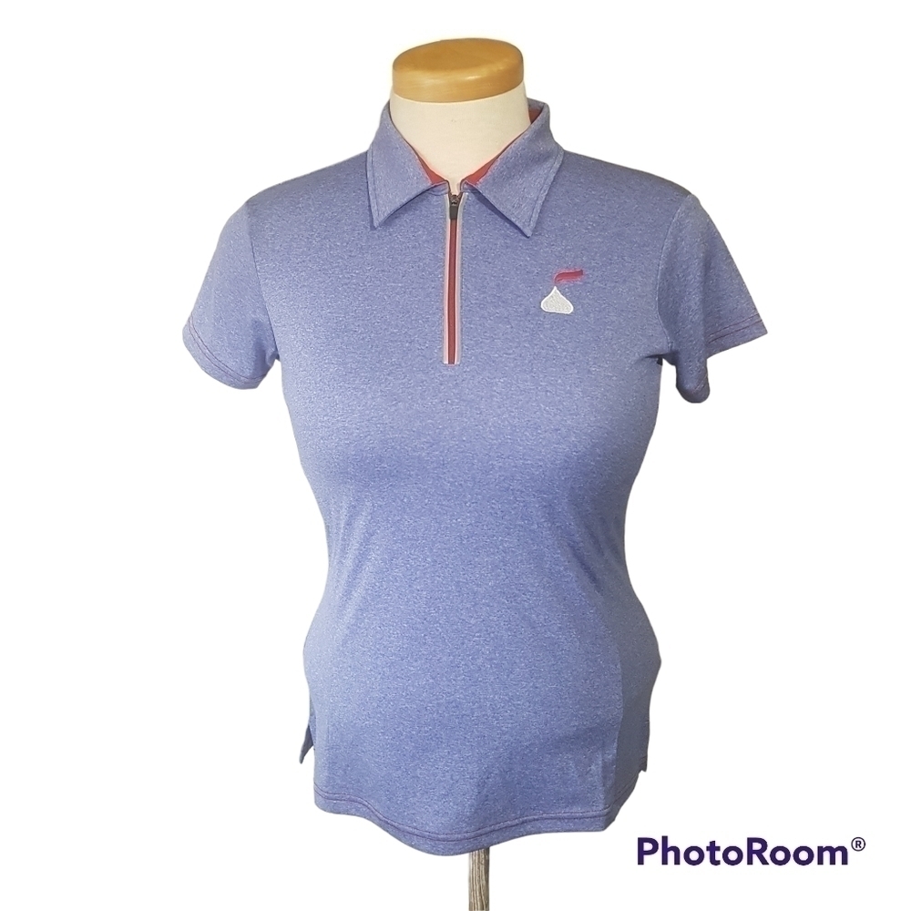 Hershey's Quarter Zip Short Sleeve Pullover Shirt